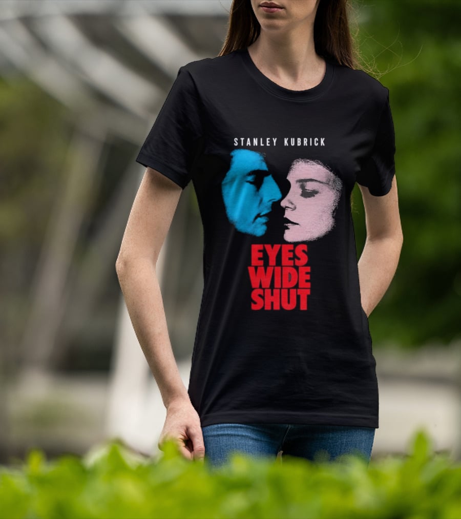 Stanley Kubrick Eyes Wide Shut Blue And Pink Faces T-Shirt
