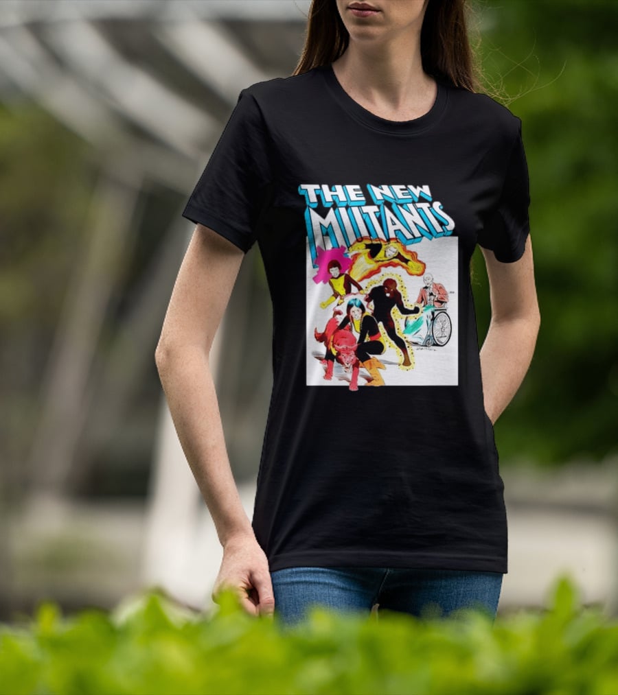 The New Mutants Marvel Comic Book Cover Featuring Iconic Characters T-Shirt