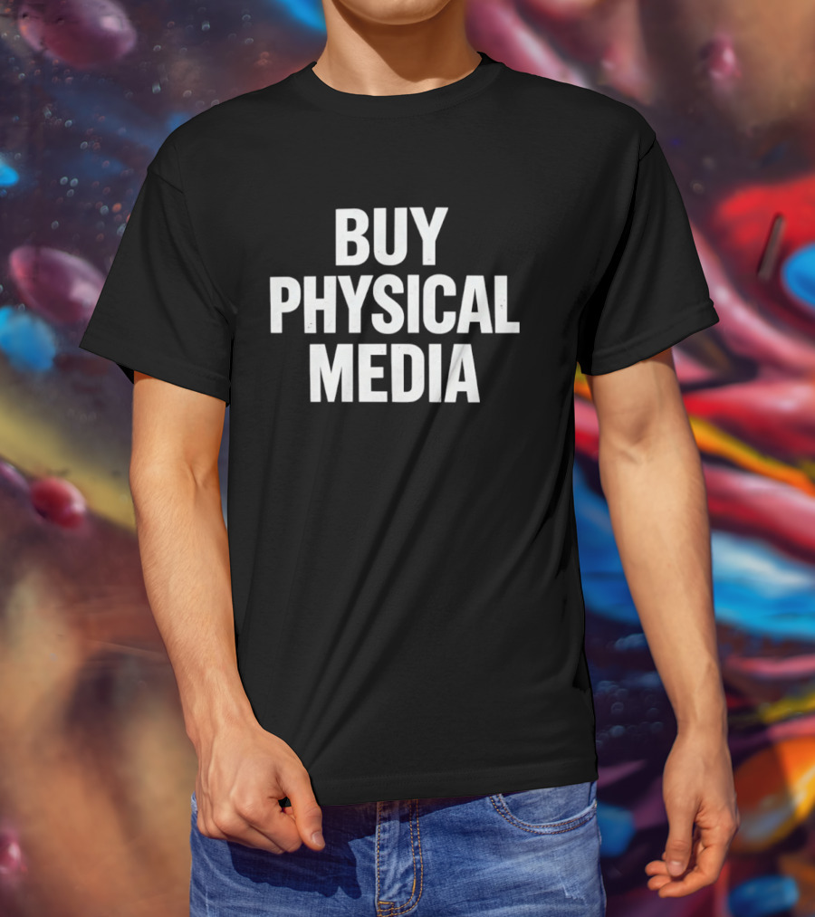 Buy Physical Media Collecting Vinyl DVD T-Shirt