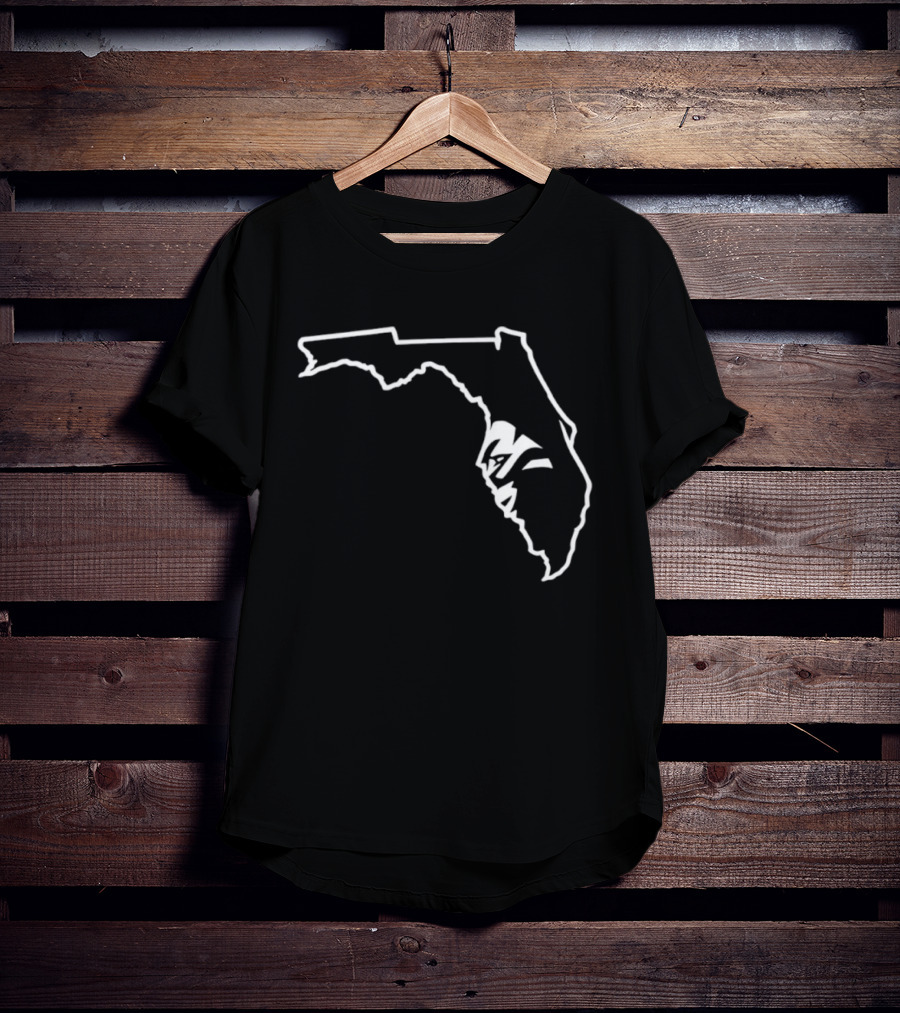 Miami Florida State Seminoles Outline Map T-Shirt
