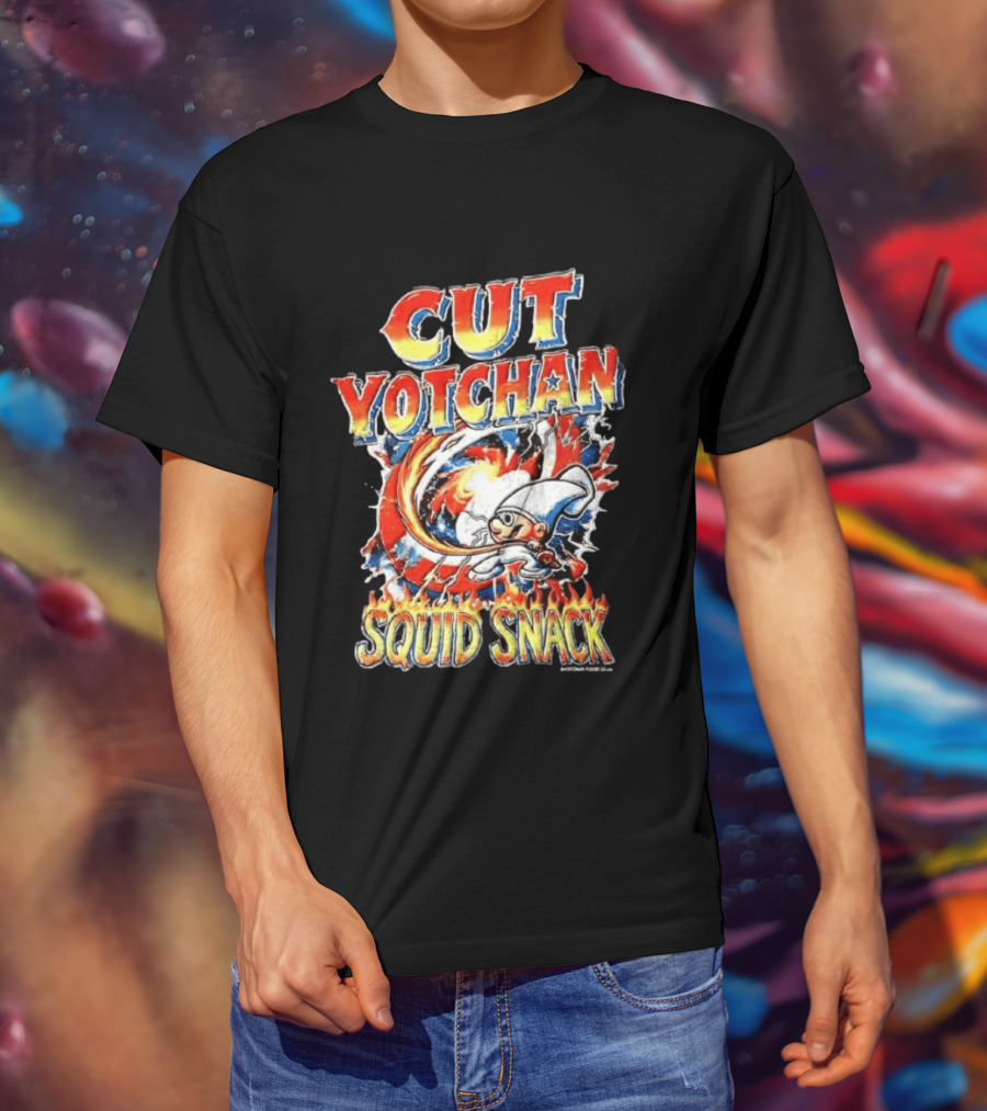 Cut Yotchan Squid Snack Space Fire Galaxy T-Shirt