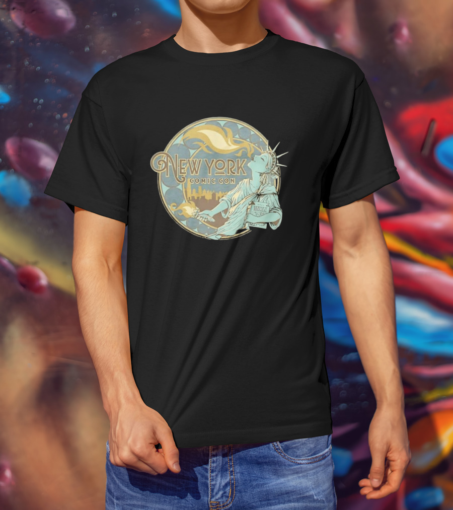 New York Comic Con MMXXVI Statue Of Liberty Art Nouveau T-Shirt