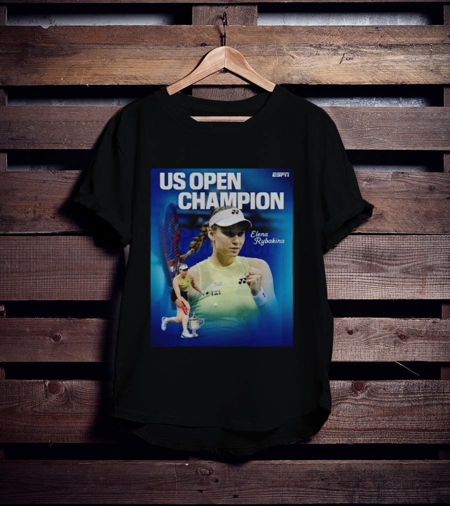 US Open Champion Elena Rybakina Win Featured By ESPN T-Shirt