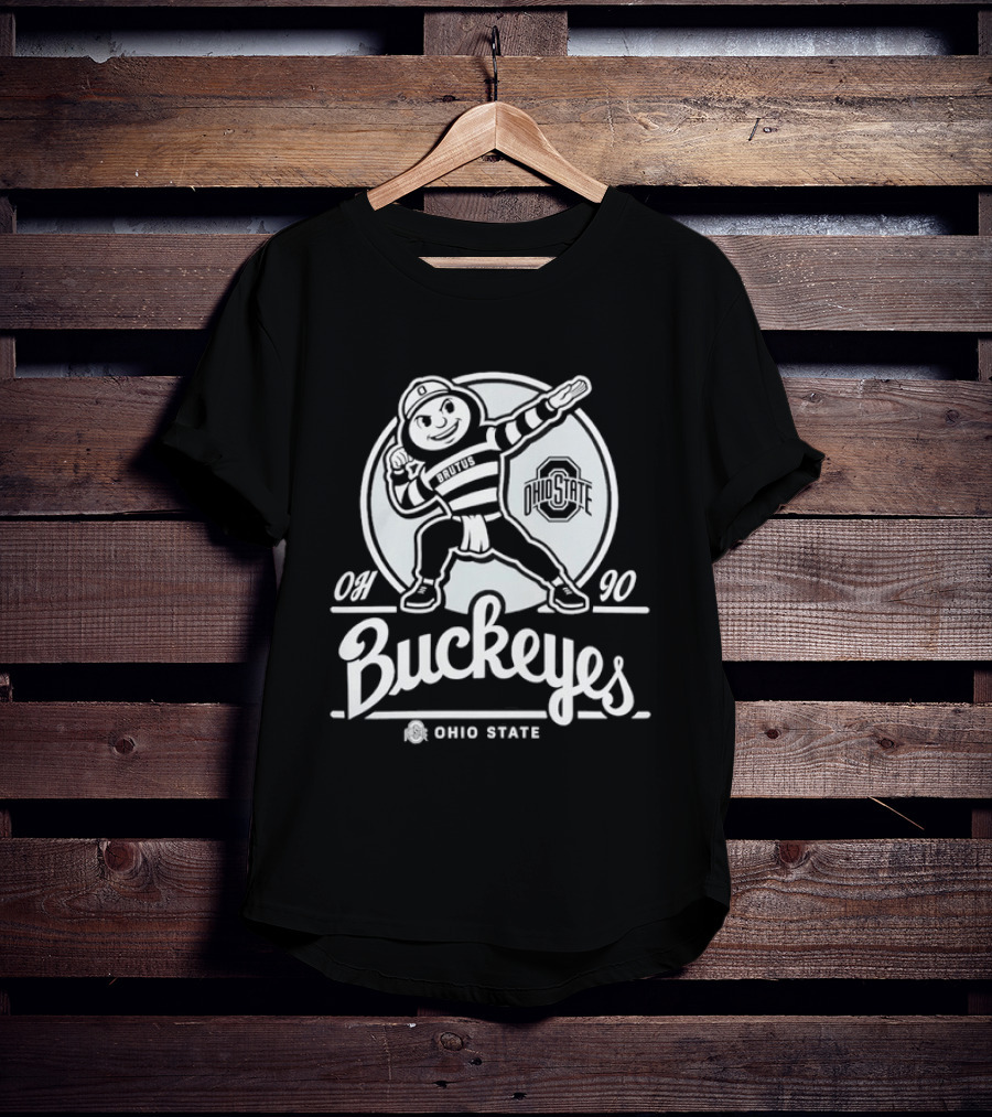 Ohio State Buckeyes OH 90 Brutus Mascot Graphic 47 Mark T-Shirt