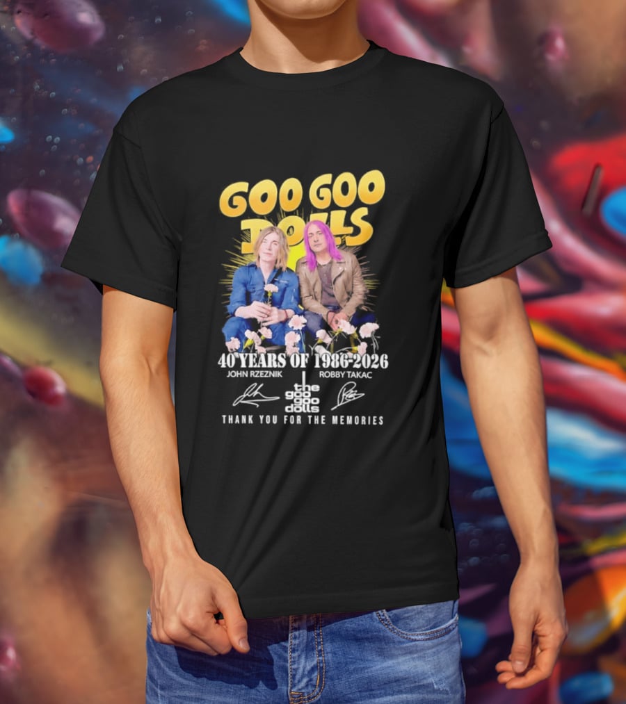 Goo Goo Dolls 40 Years 1986 2026 John Rzeznik Robby Takac Thank You For The Memories T-Shirt