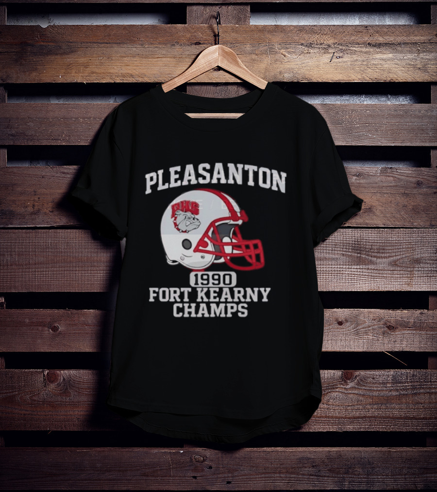 Pleasanton PHS 1990 Fort Kearny Champs Football Helmet T-Shirt