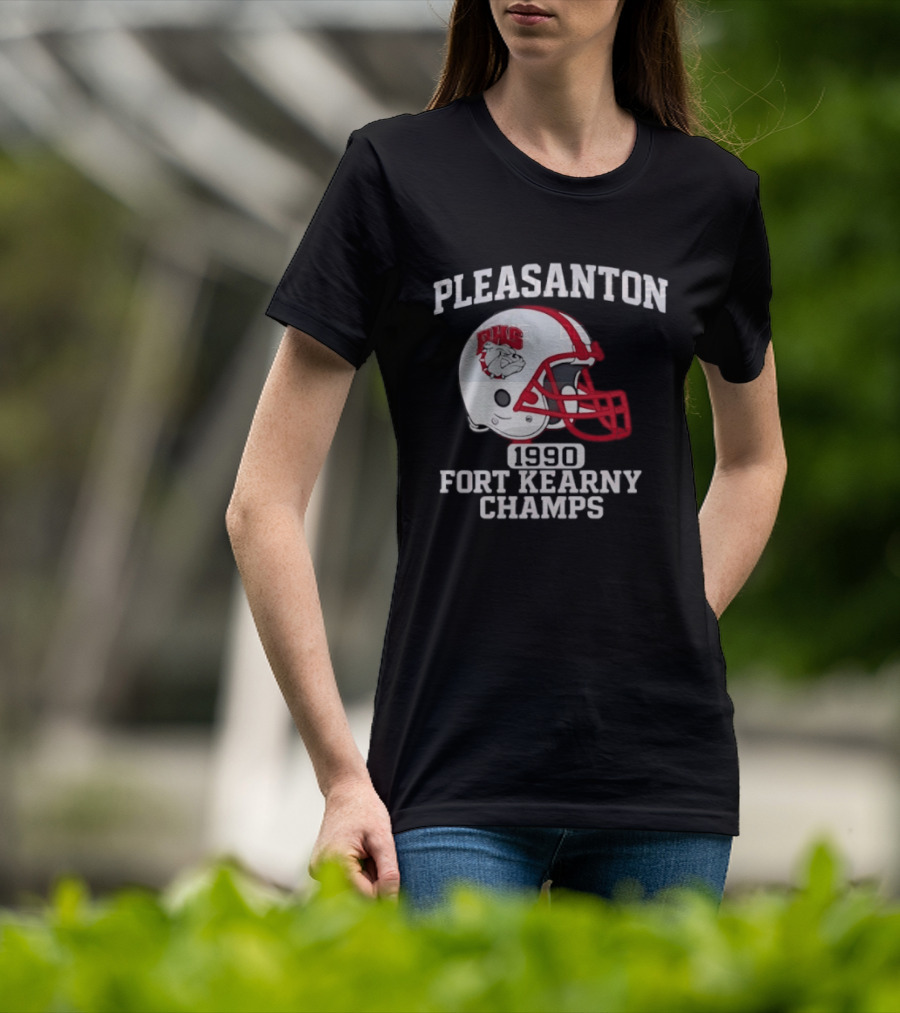 Pleasanton PHS 1990 Fort Kearny Champs Football Helmet T-Shirt