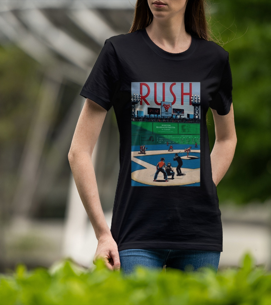 Boston Massachusetts Rush 2026 Concert Sep 12 & 14 TD Garden Baseball T-Shirt