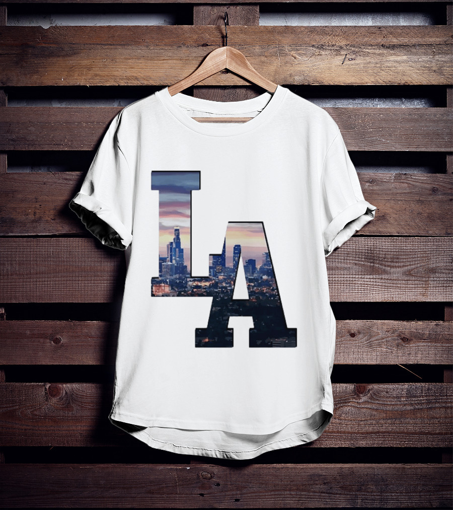 Los Angeles City Skyline LA California Sunset View T-Shirt