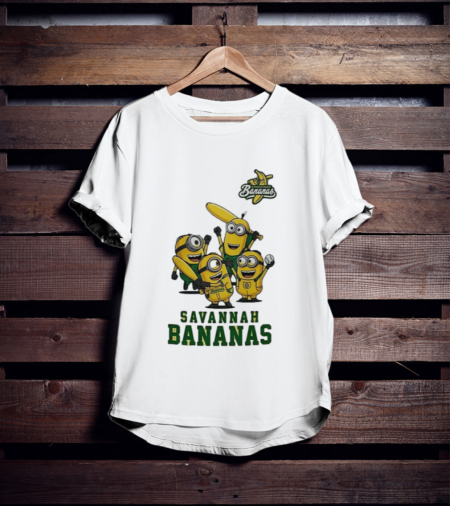Minions Savannah Bananas Baseball Team Banana Ball Characters T-Shirt