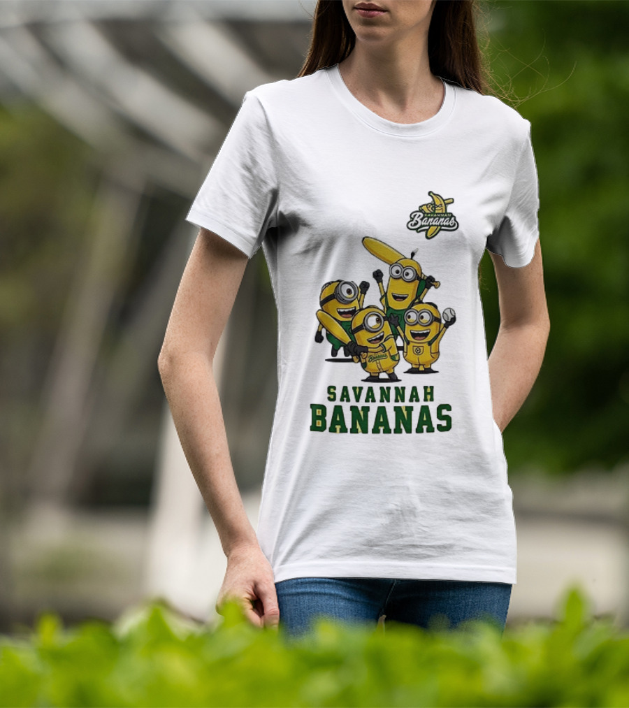Minions Savannah Bananas Baseball Team Banana Ball Characters T-Shirt