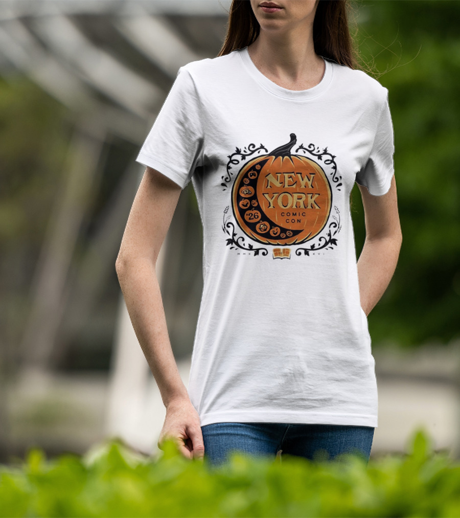 New York Comic Con 2026 Pumpkin Halloween Decor T-Shirt
