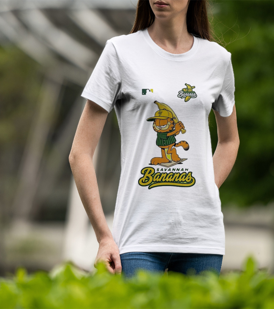 Savannah Bananas Cartoon Orange Cat Baseball MLB T-Shirt