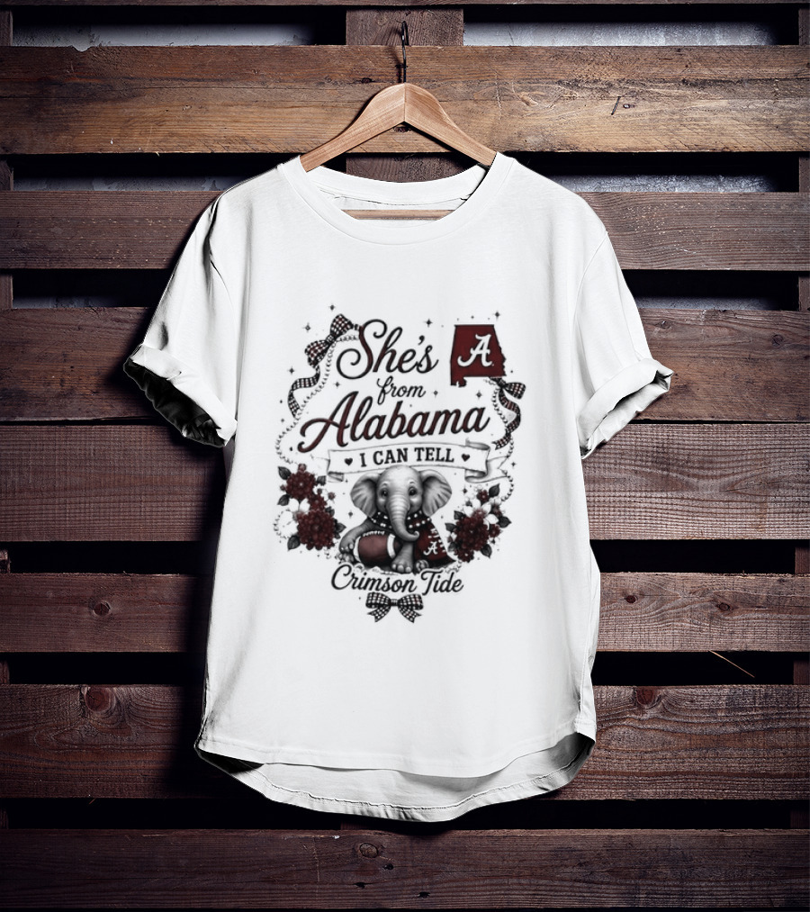 Crimson Tide She's From Alabama I Can Tell T-Shirt