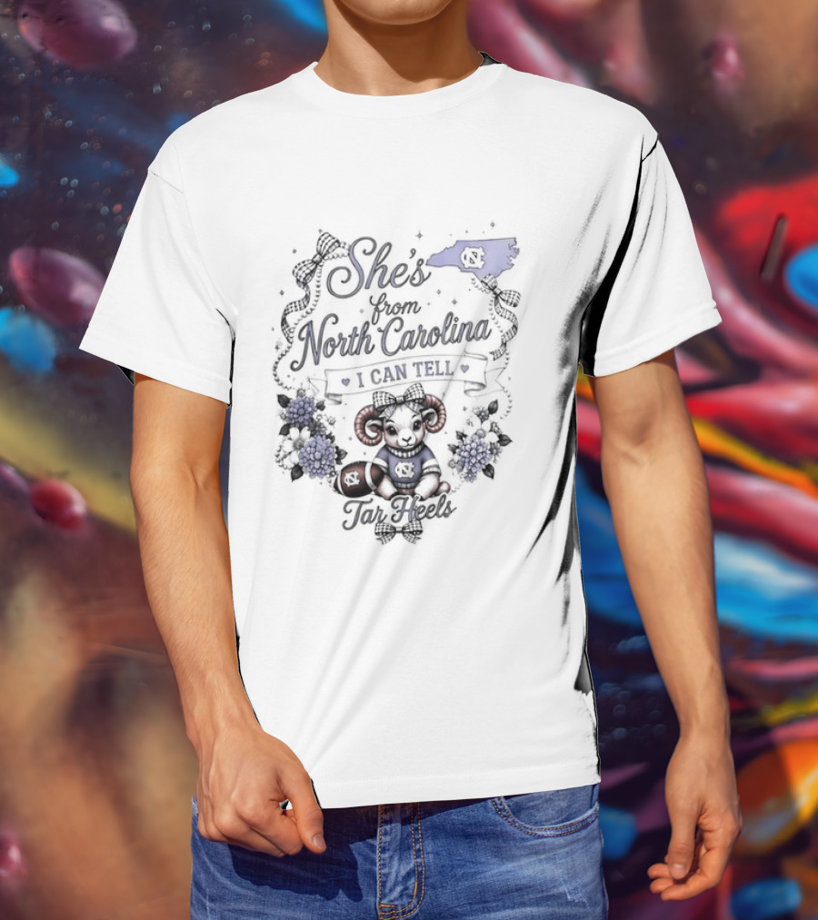 She's From North Carolina Tar Heels I Can Tell T-Shirt