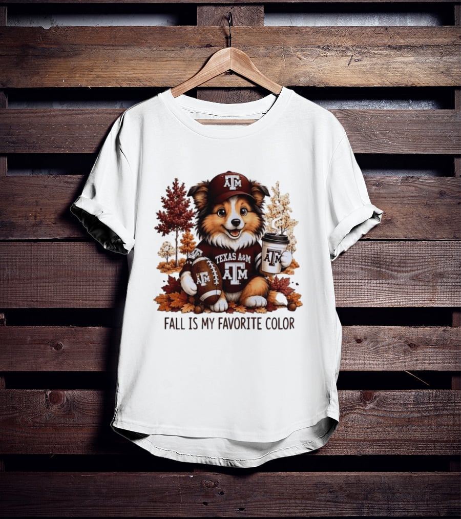 Texas A&M Dog Fall Is My Favorite Color Football Coffee T-Shirt
