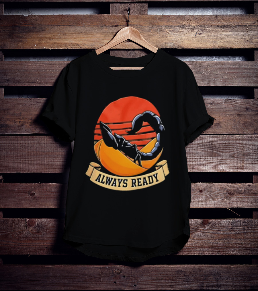 Always Ready Scorpion Desert Sunset Ribbon T-Shirt