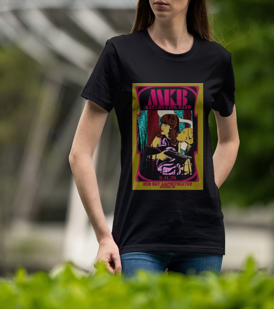 Marcus King Band 9.11.26 Red Hat Amphitheater Raleigh Darling Blue Tour T-Shirt