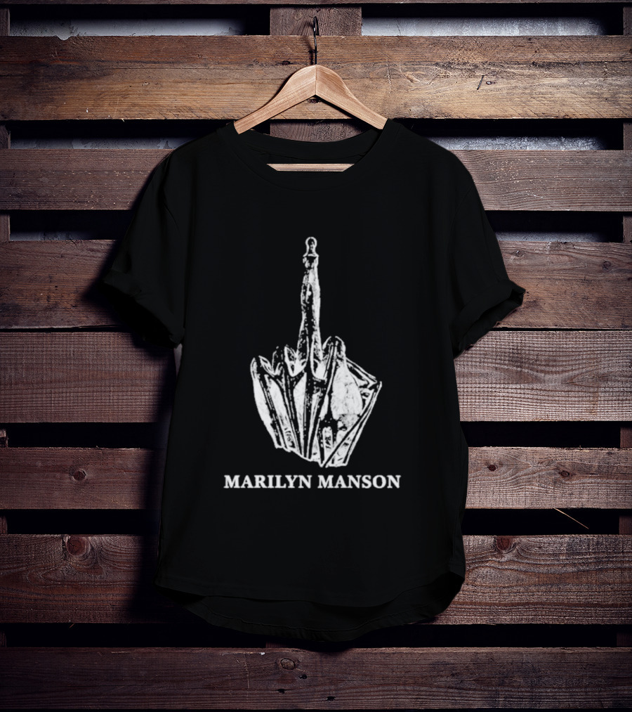 Marilyn Manson Middle Fingers Freaks On Tour 2026 With Rob Zombie T-Shirt