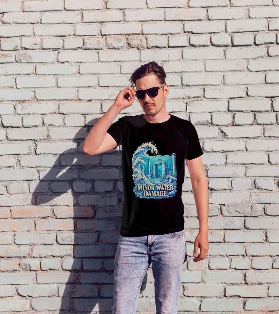 Minor Water Damage Ancient Architecture Underwater Ruins T-Shirt