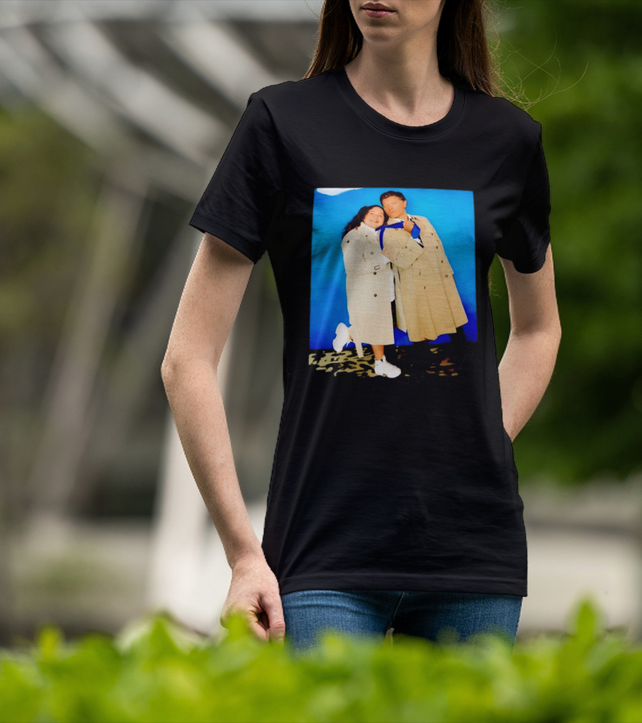 Misha Collins Castiel Supernatural Photo Trench Coat And Tie T-Shirt