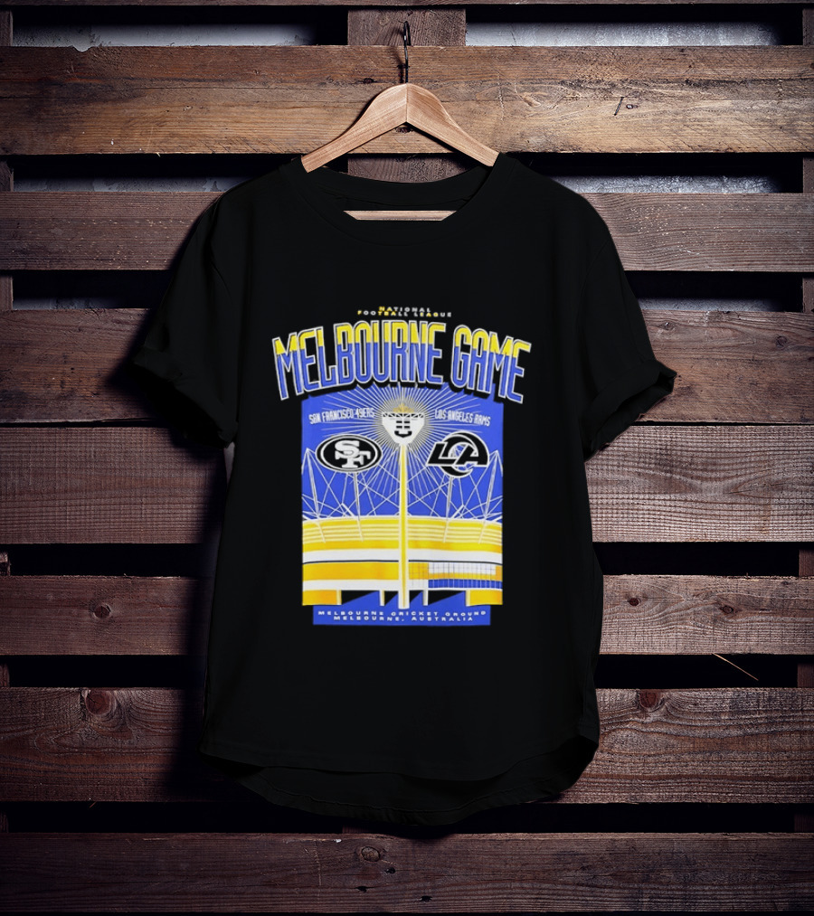 Melbourne Game San Francisco 49ers Vs Los Angeles Rams Melbourne Cricket Ground Australia T-Shirt