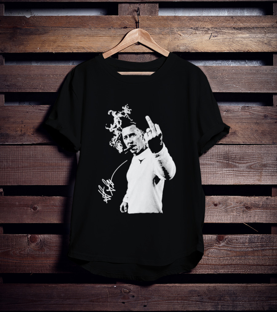 Steve Sarkisian Gesture Smoking Cigar Signature T-Shirt