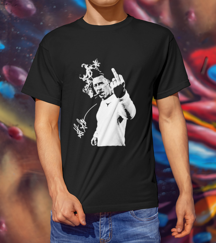 Steve Sarkisian Gesture Smoking Cigar Signature T-Shirt