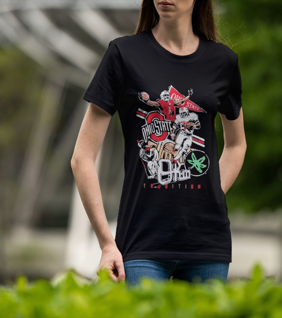 Ohio State Buckeyes Tradition Football NCAA Team Spirit Vintage Players T-Shirt