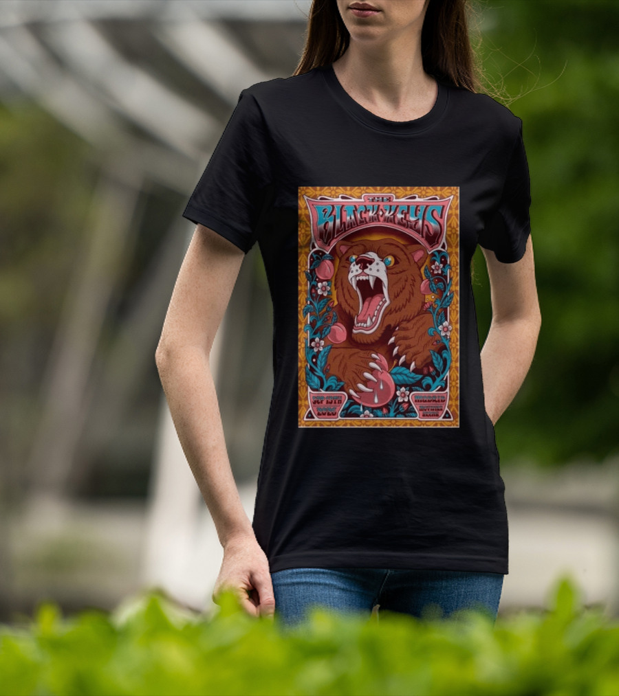 The Black Keys Sep 13 2026 Movistar Arena Madrid Wild Bear T-Shirt