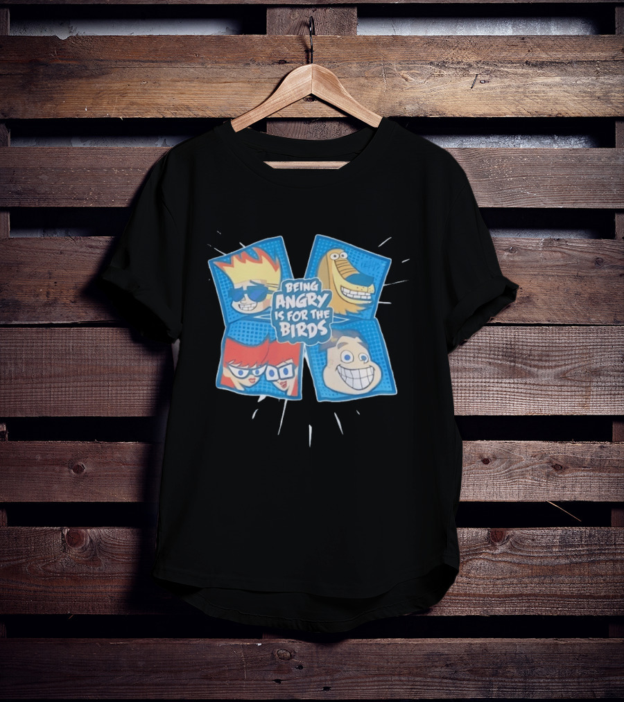 Johnny Test Cartoon Characters Being Angry Is For The Birds T-Shirt