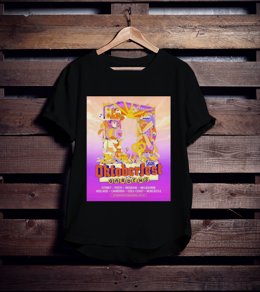 Oktoberfest In The Gardens 2026 Australian Tour Sydney Perth Brisbane Melbourne Adelaide Canberra Gold Coast Newcastle T-Shirt