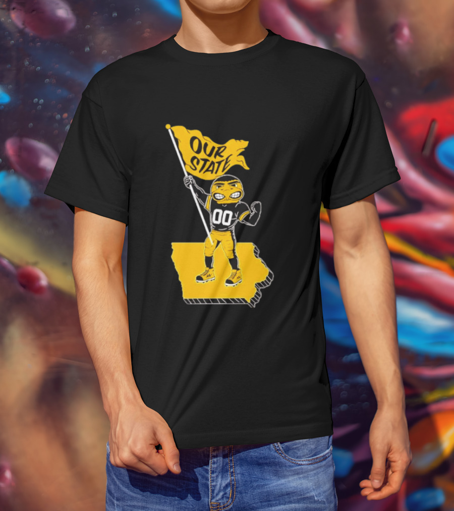 Our State Flag Iowa Beat Iowa State Sports Mascot Victory T-Shirt