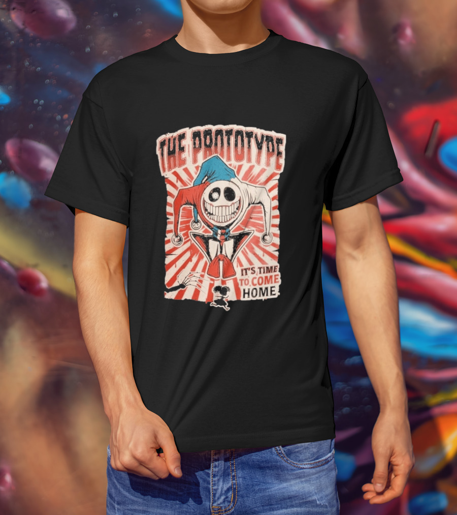 The Prototype It's Time To Come Home Jester Skull Red Blue Suit T-Shirt