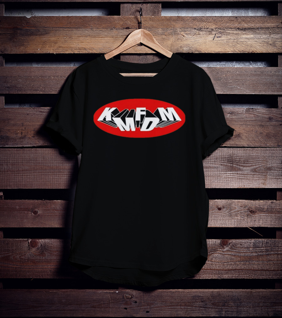 KMFDM Industrial Rock Electronic Music Oval Red T-Shirt