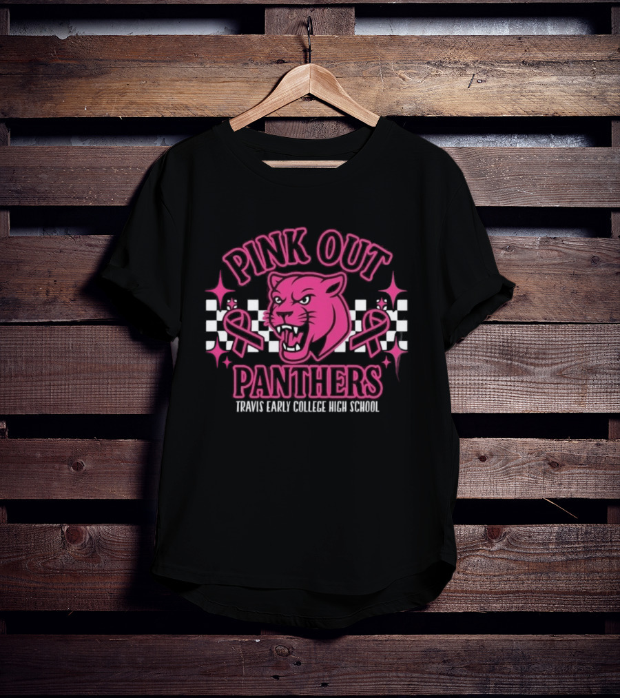 Pink Out Panthers Travis Early College High School T-Shirt