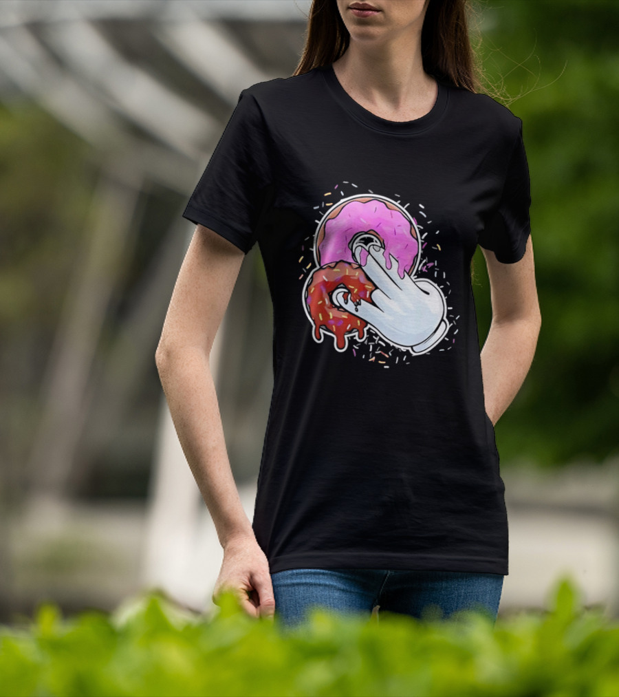 Two In The Pink One In The Stink Donut Gesture Sprinkles T-Shirt