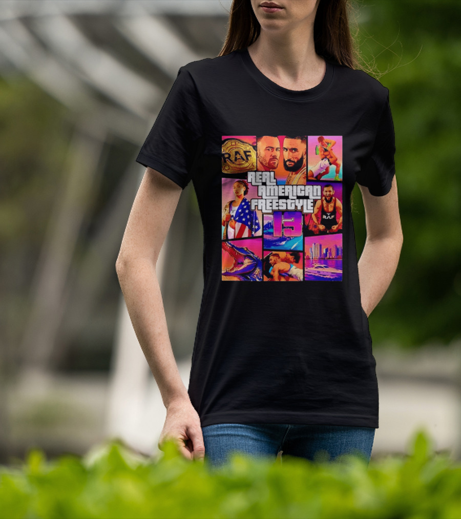 Real American Freestyle 13 Wrestling RAF Alligator Miami Scene T-Shirt
