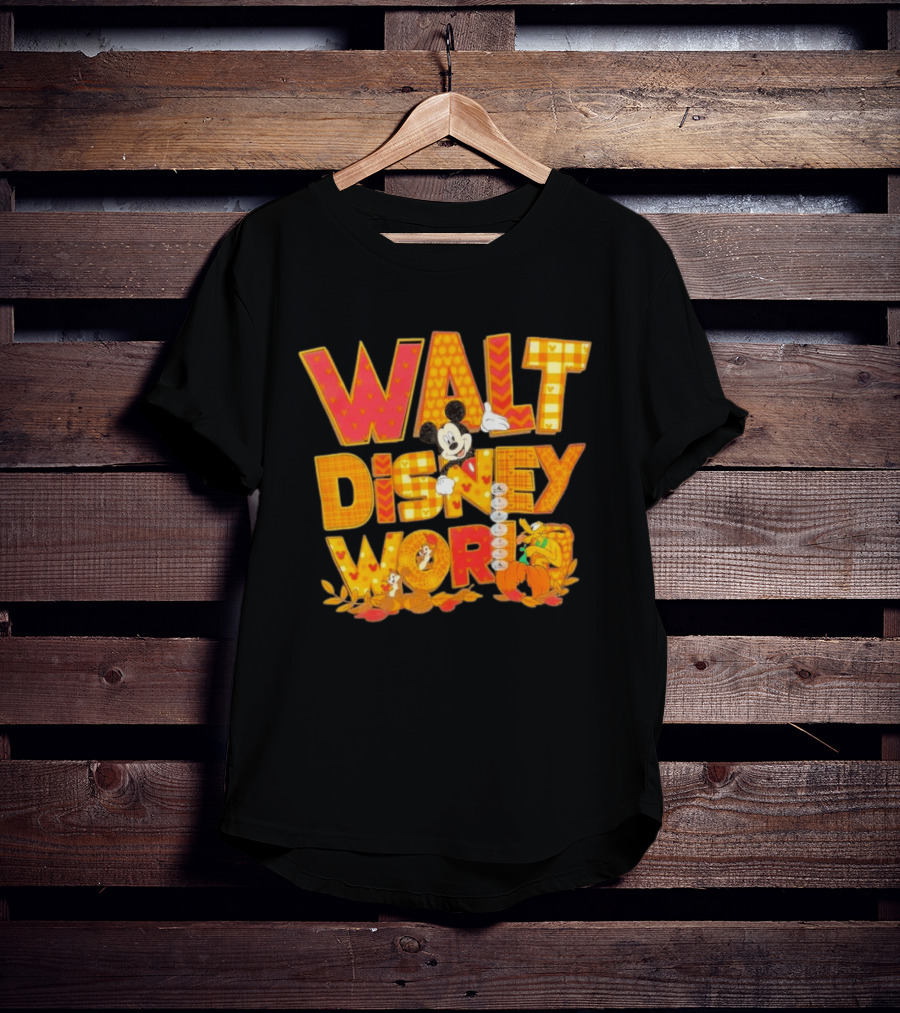 Walt Disney World Mickey Mouse Pluto Disney Characters Fall T-Shirt