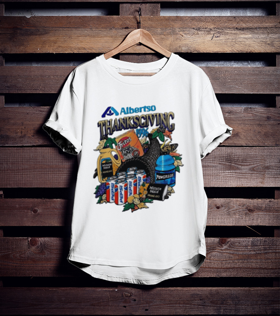 Albertsons Thanksgiving 1996 Fritos Pepsi Powerade Minute Maid Collage T-Shirt