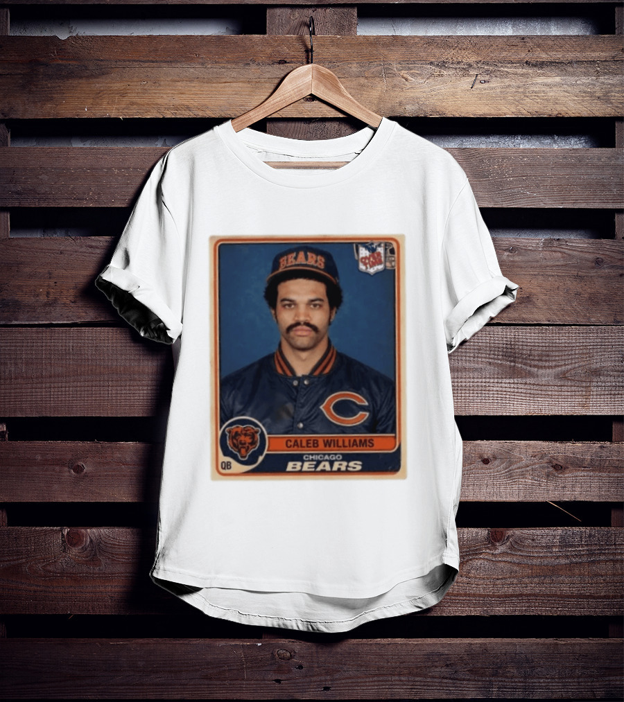 Caleb Williams Chicago Bears QB Vintage Football Card T-Shirt