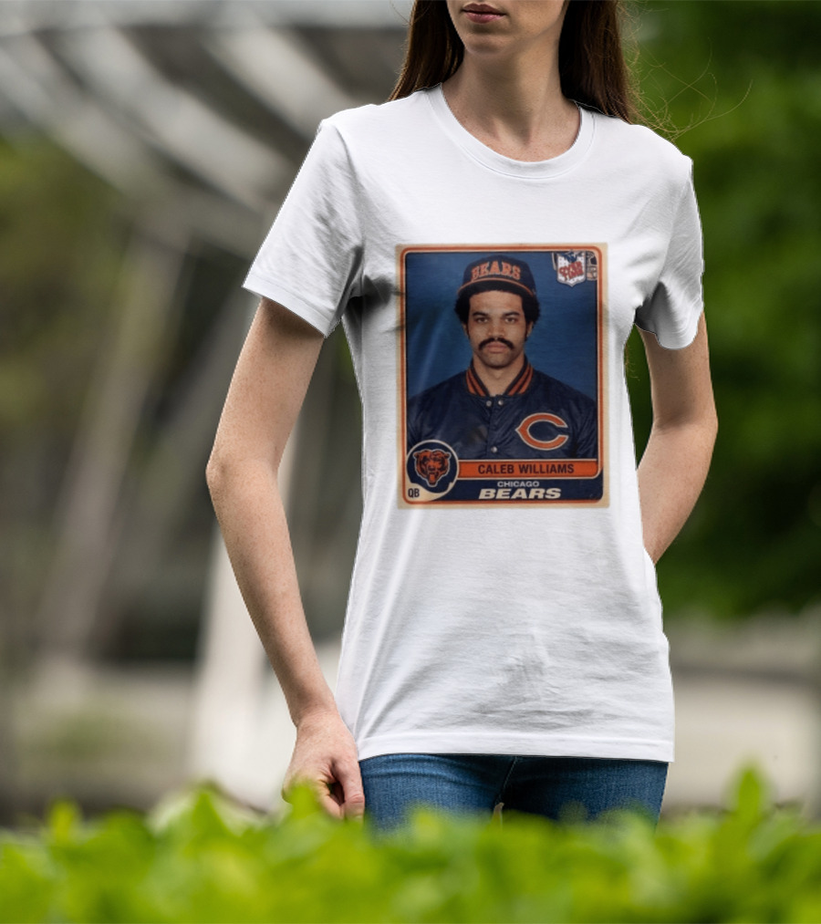 Caleb Williams Chicago Bears QB Vintage Football Card T-Shirt