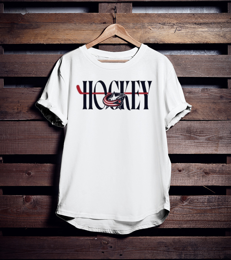 Columbus Blue Jackets Hockey Stick T-Shirt