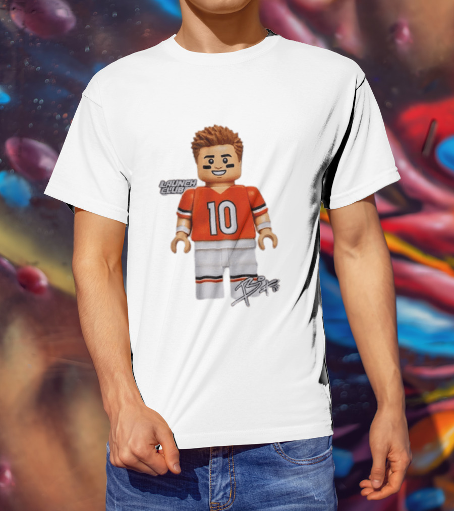 Denver Broncos Quarterback Bo Nix Launch Club 10 T-Shirt