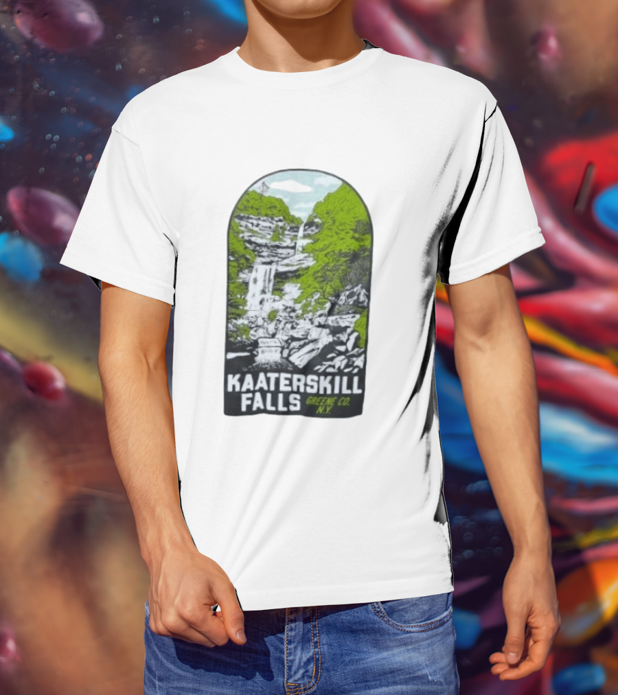 Kaaterskill Falls Greene Co NY Scenic Nature Waterfall Landscape T-Shirt