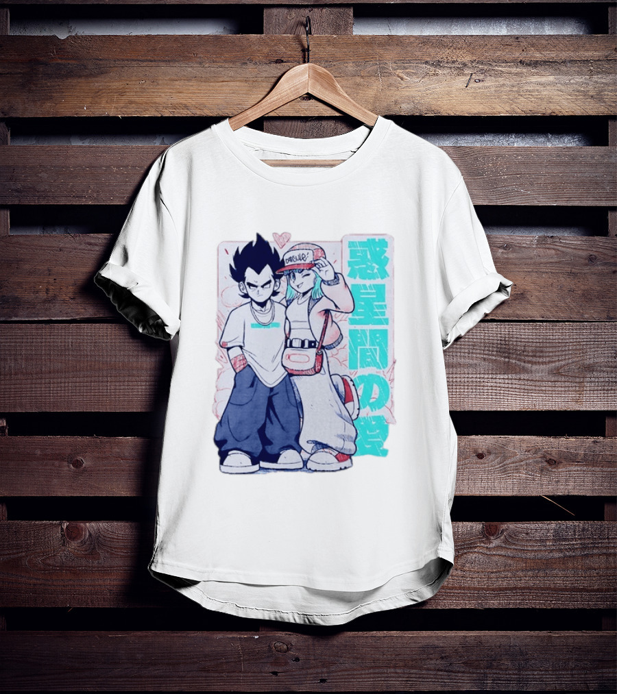 Vegeta Bulma Capsule Corp Love Dragon Ball Z Kanji T-Shirt