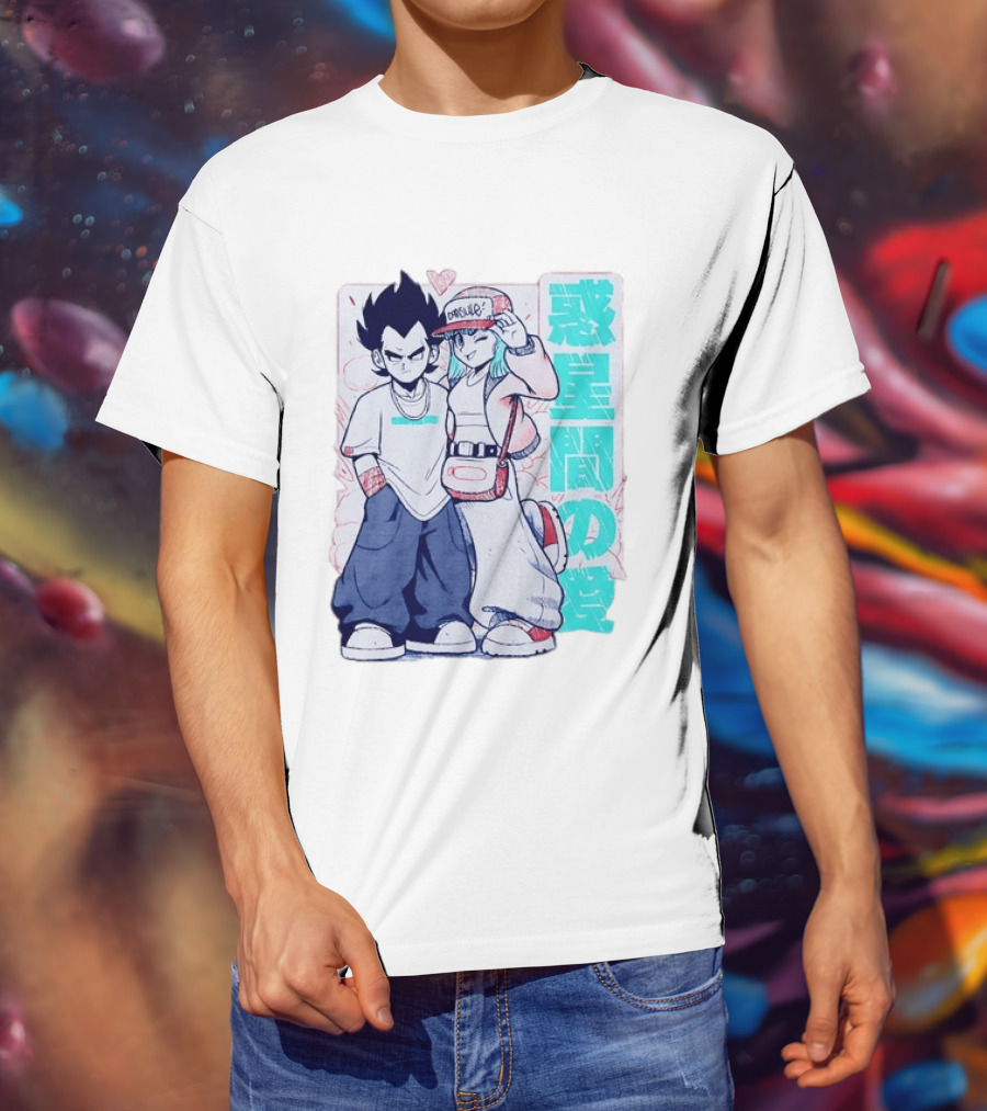 Vegeta Bulma Capsule Corp Love Dragon Ball Z Kanji T-Shirt