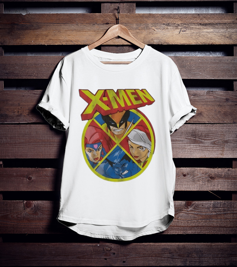 X Men Wolverine Jean Grey Rogue Beast Classic Comic Characters T-Shirt