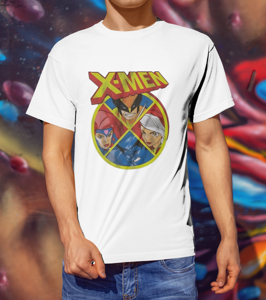 X Men Wolverine Jean Grey Rogue Beast Classic Comic Characters T-Shirt