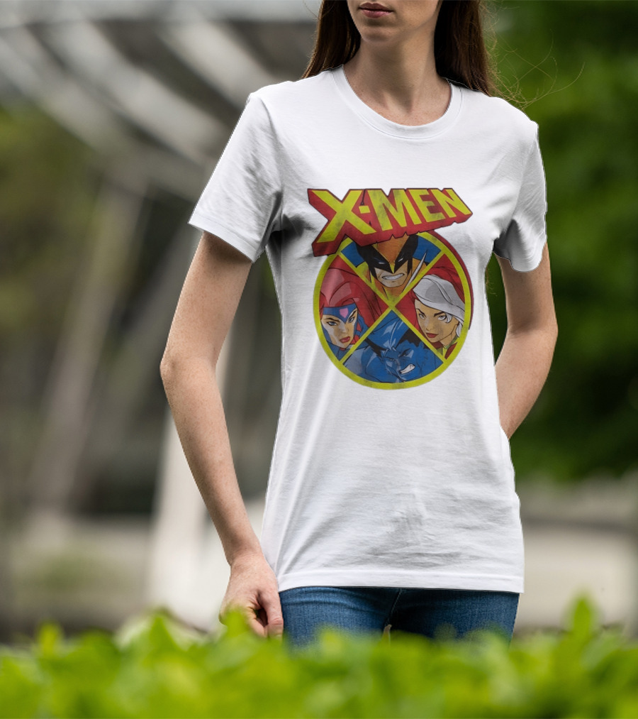 X Men Wolverine Jean Grey Rogue Beast Classic Comic Characters T-Shirt